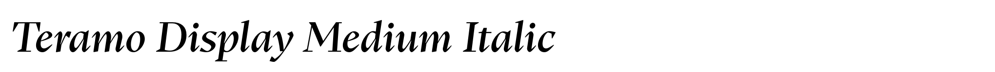 Teramo Display Medium Italic image